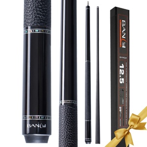 Taco de billar Banly de fibra de carbono con punta de cristal de tiempo de 12.5 mm, baja deflexión, taco de billar profesional con caja de regalo - Product Image 1