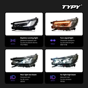 Conjunto de faros delanteros TYPY para Toyota HILUX REVO 2021-2024, modificados con luces LED de alta gama para circulación diurna. - Product Image 3