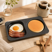MIXWARES Mini-plat à four en aluminium et plateau pour grille-pain, idéal pour les œufs, le petit-déjeuner et multifonctionnel