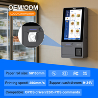 Terminal de Autoservicio Inteligente FYJ F3-K1A con Pantalla Táctil, Escáner de Códigos QR, Lector de Tarjetas NFC, Máquina POS de Pared para Centros Comerciales