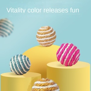 Juguete de sisal para gatos, bola duradera para aliviar el estrés, juguete masticable para gatitos, todos los productos, juguetes para masticar para gatos - Product Image 2