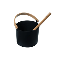 Ember Sauna Aluminium 5L Warna Hitam dengan Jendela Transom dan Panel Kontrol Komputer untuk Ruang Sauna Kering