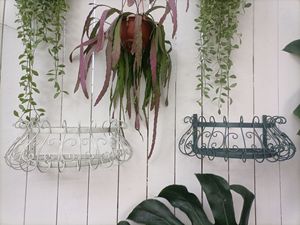 Vente directe usine de créations en fer forgé : Porte-fleurs semi-circulaires en fer forgé pour cour, produits pour la maison et le jardin - Product Image 4
