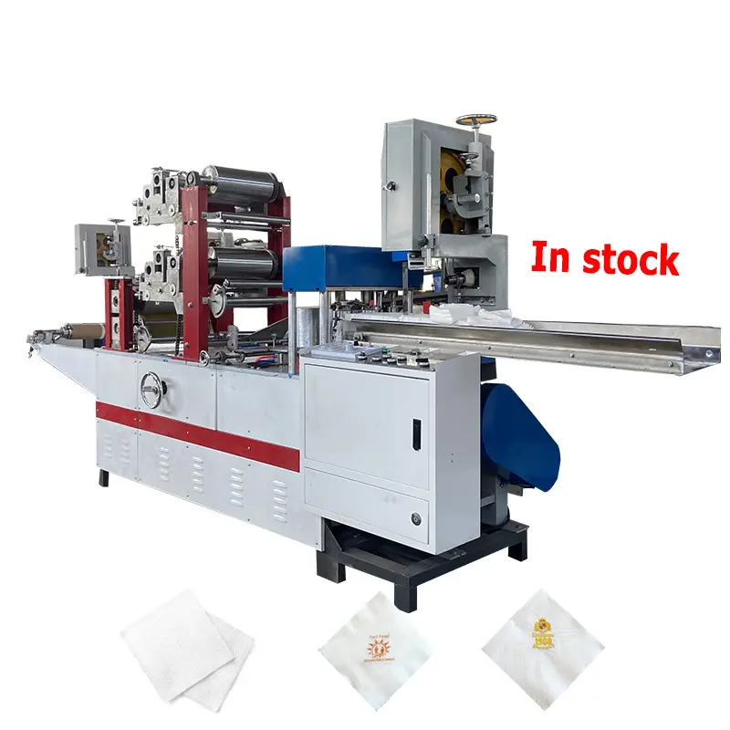 Fully automatic tissue napkin paper making machine napkin z fold machine with 2 colour printing unit