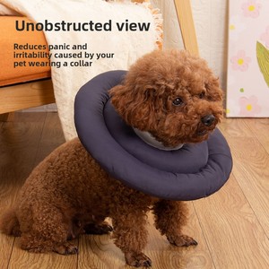 <span class=keywords><strong>Collar</strong></span> de gato y perro Elizabeth antimordeduras y antilamidas con patrón de impresión Suministros de cuero para el cuidado de mascotas - Product Image 3