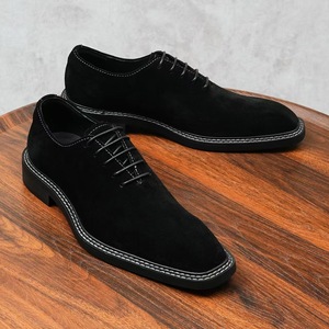 Chaussures Oxford de luxe en cuir de vachette pour hommes, de haute qualité, à lacets, style skate, pour soirée, anti-dérapantes - Product Image 5