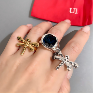 <span class=keywords><strong>Anillo</strong></span> de Lujo Ligero con Logotipo UN50 Original, Chapado en Oro de 18K sobre Cobre, Regalo de Joyería, Se Puede Solicitar el Catá<span class=keywords><strong>logo</strong></span> UN50 al Vendedor - Product Image 4