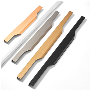 Quincaillerie d'ameublement en alliage d'aluminium Poignées de bordure pour armoires de cuisine Tiroirs Penderies-Design contemporain - Product Image 5