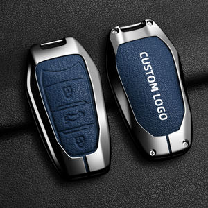 Étui de protection pour clé de voiture en alliage de zinc et cuir pour Citroën C5 X C5 <span class=keywords><strong>AIRCROSS</strong></span> <span class=keywords><strong>C3</strong></span>-XR C4 C5 C6, <span class=keywords><strong>accessoires</strong></span> de protection pour clé de voiture - Product Image 4