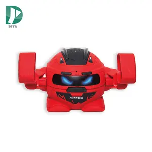 Kids robot toys light sound rolling monster robot toy with remote control