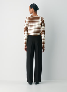 Cardigan rayé à col rond et boutons sur le devant en fil <span class=keywords><strong>Wonder</strong></span> personnalisé, à manches longues, anti-boulochage, résistant aux plis, pull tricoté classique pour le bureau - Product Image 3