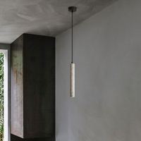 Nouvelle lampe suspendue en ciment terrazzo vintage avec télécommande, décoration de maison tendance, lustres pour salon