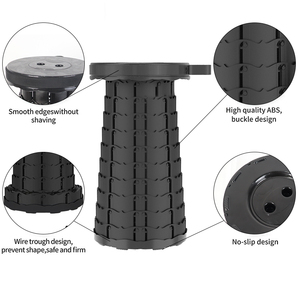 Hangruiポータブル折りたたみプラスチックスツールモダンデザインエントリーキャンプバルコニーパーク屋外仮設席 - Product Image 3