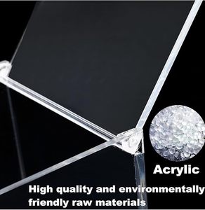 Grande boîte de présentation carrée en acrylique personnalisée au design moderne avec couvercle à charnière - Product Image 6