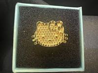 Dropshipping gepersonaliseerde roestvrijstalen 18K vergulde cartoon ring, nugget ring, schattige sieraden voor vrouwen