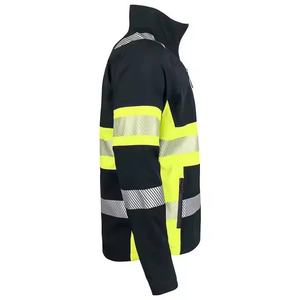 Chaqueta de alta visibilidad de invierno personalizada para hombre, tela de malla reflectante de seguridad impermeable, construcción para trabajo y seguridad, ropa de trabajo al por mayor - Product Image 3