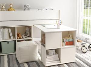 Produsen pabrik terbuat dari kayu anak-anak yang dapat diperpanjang bingkai tempat tidur anak Built-in meja dengan laci penyimpanan - Product Image 2