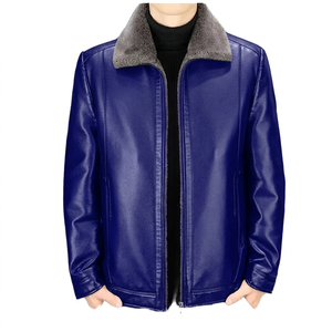 Chaqueta de Cuero Genuino para Hombre MKB ENTERPRISES ME-MLJ-230 de Alta Calidad, Resistente al Viento, con Cuello Mao, Manga Larga, Corte Regular, para Invierno - Product Image 2