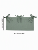 Sac de rangement pour berceau OEM/ODM en gaze de coton crêpe certifié OEKO-TEX BSCI, prix usine, organisateur de chambre d'enfant, fabricant en gros pour bébés