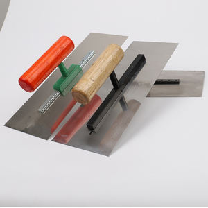 Pannello di intonacatura con manico in legno per intonacare la costruzione di piastrelle coltello per intonacare piccolo raschietto per fango in acciaio inossidabile lama a spinta - Product Image 3