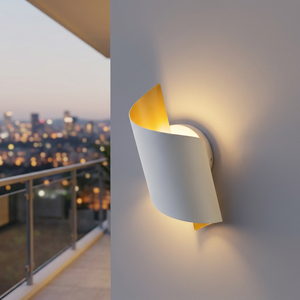 Lumetal Minimalist Metal Wall Lamp Cylindrical Tempered Glass <b>Diffuser</b> 3000K Warm White <b>LED</b> 10W Waterproof Outdoor Garden - Product Image 1
