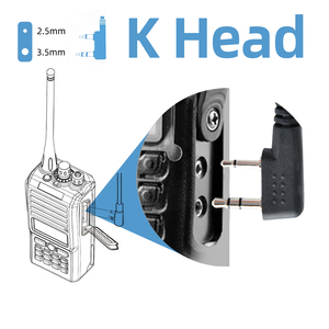 <strong>Two</strong> Pin Walkie Talkie <strong>Two</strong> <strong>Way</strong> <strong>Radio</strong> Compatible <strong>Headset</strong> <strong>with</strong> <strong>Mic</strong> Split-Wire Earpiece Wired Communication Earphone - Product Image 6