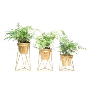 Support moderne <span class=keywords><strong>en</strong></span> <span class=keywords><strong>fer</strong></span> forgé pour Pot de fleurs, étagère <span class=keywords><strong>en</strong></span> métal forgé, support de planteur, doré, pour le salon, 1 pièce - Product Image 6