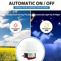 Tube photoélectrique extérieur CNRIYA ASB-2316G 95-305V, interrupteur électronique de contrôle de la lumière jour/nuit, IP54/IP44, portée de détection LED 5m