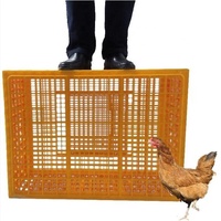 Offre Spéciale Carré Épais Canard Lapin Volaille Cage Transport En Plastique Empilable Poulet Retournement Boîte Caisse