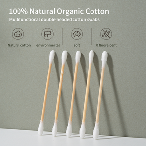 LMLTOP Lot en vrac de bâtonnets d'oreilles en <span class=keywords><strong>coton</strong></span> naturels à double tête, écologiques, biodégradables et jetables pour le nettoyage des oreilles - Product Image 2
