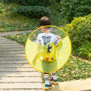 Outdoor Wholesale funny Animal Yellow Duck Transparent Waterproof Rain coat Small Children's Rainwear Baby Raincoat - Product Image 5