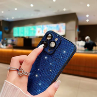 Coque de téléphone coréenne pas chère faite à la main avec strass 3D scintillants et protection d'objectif pour Samsung A33 S23 21