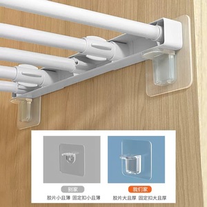 Shelf Support <b>Bracket</b> Adhesive Hook 8-Pack <b>Plastic</b> Easy Installation 3kg Load Capacity Single Hook Design - Product Image 1