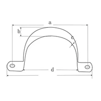 Colliers de serrage en U en fer galvanisé finition zinc 15MM-100MM 1/2'' 4'' OEM pour le routage