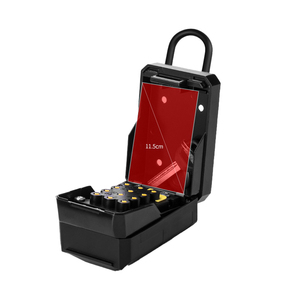 Scatola di serratura a chiave nera impermeabile con combinazione mutevole per uso esterno scatola di serratura a chiave immobiliare con codice regolabile - Product Image 3
