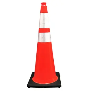 Cône de sécurité 900mm Offre Spéciale cône de route jaune régulier cônes de sécurité routière en caoutchouc