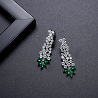 Boucles d'oreilles pendantes élégantes pour femmes, LUOTEEMI, luxe, mariage, fiançailles, zircon taillé en œil de cheval, mode