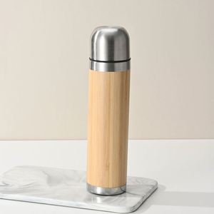 Custom Insulated Stainless Steel Tea Infuser Wooden <b>Flask</b> Wood Tumbler Thermos Bamboo Water <b>Bottle</b> - Product Image 4