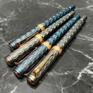Custom Diamond Pattern Luxury Metal Business Fountain <b>Pen</b> Custom Logo 0.7mm Writing Width Corporate Gifts Marketing Student - Product Image 1