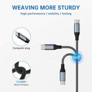 <b>USB</b> <b>Cable</b> <b>Type</b>-<b>C</b> 240W 5A <b>Type</b> <b>C</b> <b>Cable</b> Fast <b>Charging</b> New Arrival 1m 2m 3ft 6ft Braided <b>USB</b>-<b>C</b> Data Charger USBC Lead - Product Image 6