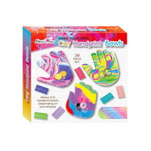 New Design DIY Make Your Own Clay Handprint Bowls Craft Kit Toys for Kids Boys and Girls