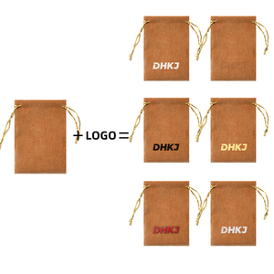 Bolsa de Joyería de Gamuza de Lujo Personalizable OEM, 7*9cm, Suave, de Alta Calidad, con Cordón, para Pendientes y Joyas Navideñas, ¡Gran Oferta! - Product Image 5