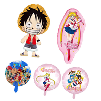 Nuevo globo de dibujos animados Sailor-Moon globo de una pieza Luffy para decoraciones de fiesta de cumpleaños de niños