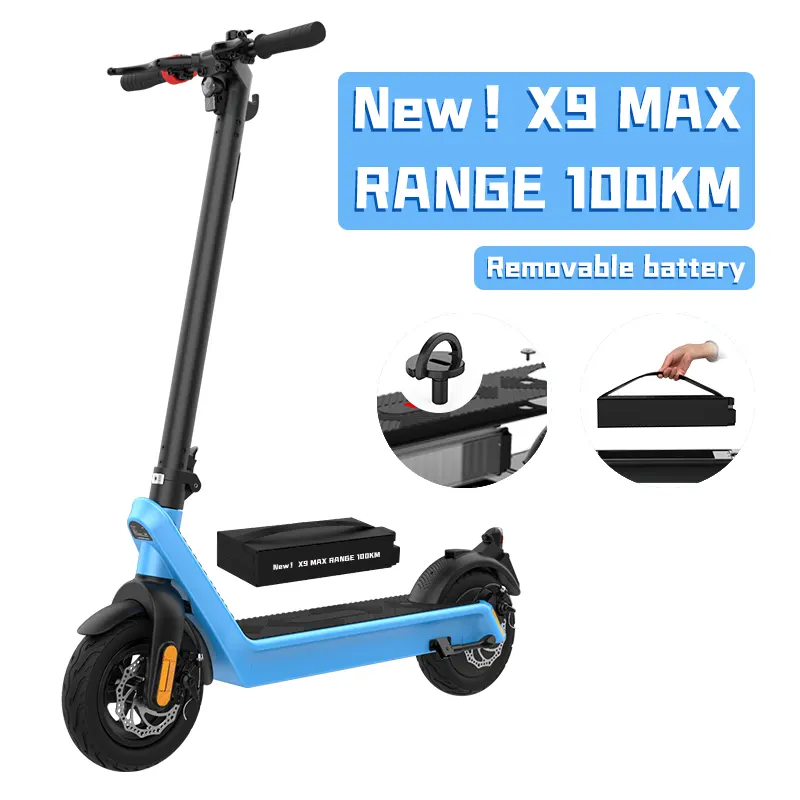 EU USA Stock 100Km longue portée 1000W puissant double entraînement scooters électriques électr 10 pouces pneus pliant eScooter pour adulte Raycool