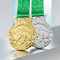 Médaille de course virtuelle personnalisée en or ou en argent, récompense sportive pour le vainqueur