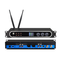 Procesador de Sonido Digital Profesional 2 en 1 con Efecto de Reverberación para Karaoke, Frecuencia UHF, 2*50 Canales, Micrófono Inalámbrico con Rango de 30-80M