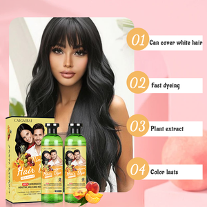Высокое качество 250 мл * <span class=keywords><strong>2</strong></span> Натуральный фруктовый цвет волос шампунь черный темно-коричневый травяной органический цвет волос краситель - Product Image 4