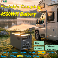 Estación de Energía Portátil 4500Wh LiFePO4, Generador Solar Portátil 2500W Onda Sinusoidal Pura, para Camping, RV, Hogar, Respaldo de Energía 110V 220V