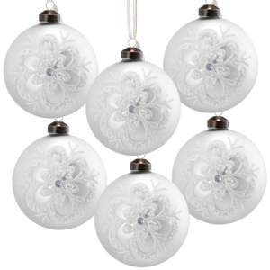 Adorno Navideño de Cristal Pintado a Mano de 30 cm, Decoración Clásica Colgante para Árbol, Fiesta Navideña - Product Image 4