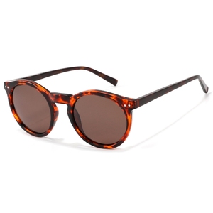 Gafas de Sol Unisex Redondas con Montura de Tortuga, Protección UV400, Protección Solar para Adultos, Estilo Retro - Product Image 1